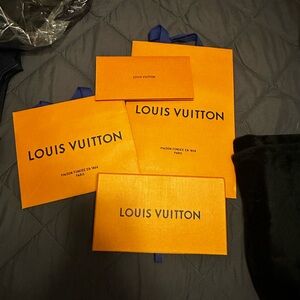 Louis Vuitton Orange Gift Boxes and Bag Set